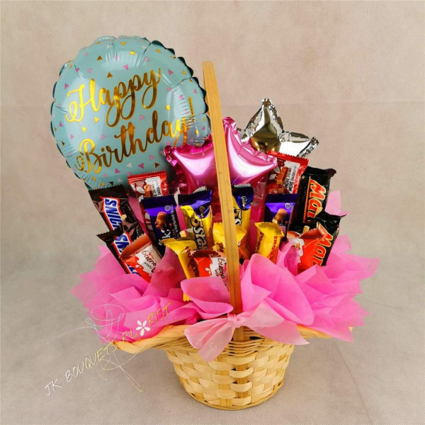 Chocolate Basket with Ballon