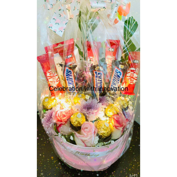 Chocolate Basket With Flower